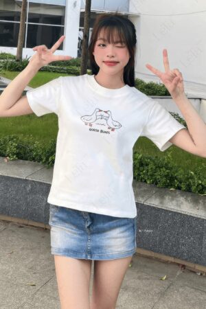 Alternative view of Áo Thun Babytee Nữ GOOSE BUMPS