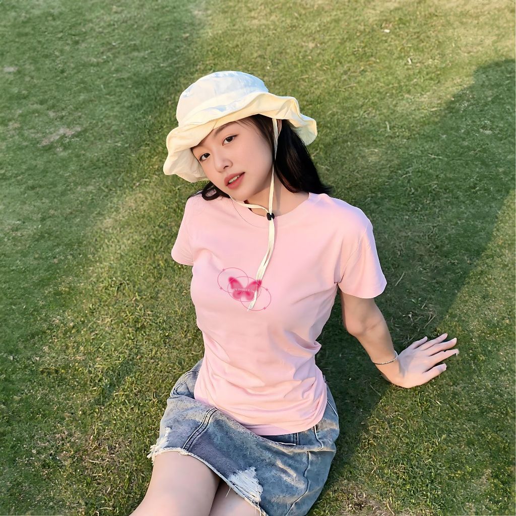 Áo Thun Babytee Nữ Bướm Hồng 2 Áo Thun Babytee Nữ Bướm Hồng - Ảnh 2