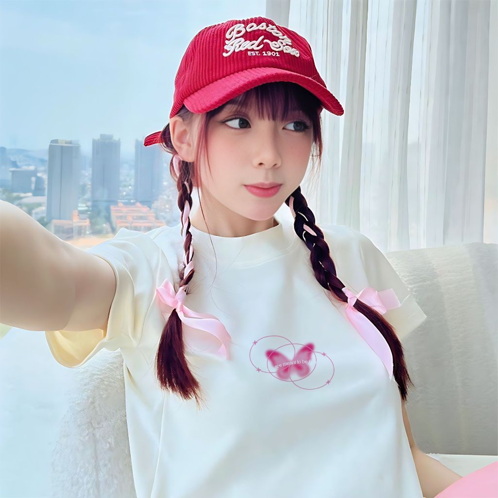 Áo Thun Babytee Nữ Bướm Hồng 4 Áo Thun Babytee Nữ Bướm Hồng - Ảnh 4