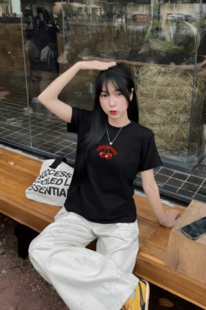 Alternative view of Áo Thun Babytee Nữ Mẫu CHERRY ĐỎ